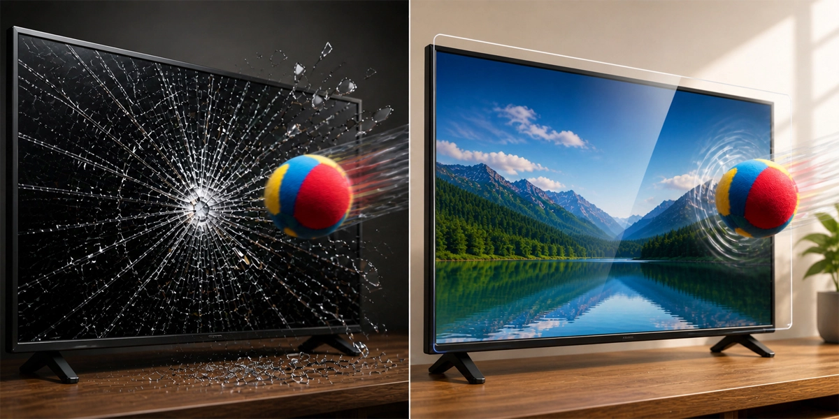 Ochranná plexiskla na TV obrazovky